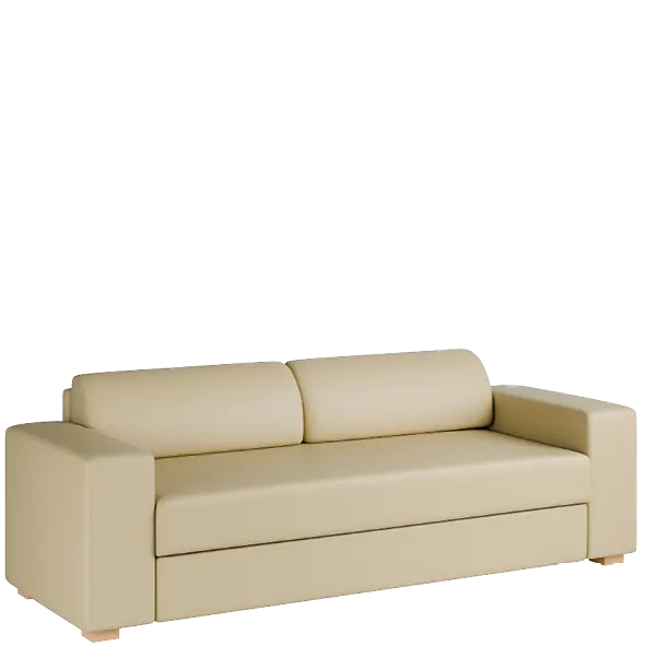 MONROE rošt, pohovka celočalouněná, koženka BE 5 béžová